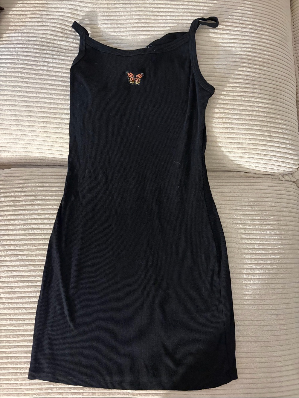 Aeropostale Black Maxi Dress with Orange Butterfly